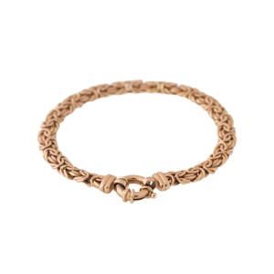 14k Rose Gold Ladies Woven Bracelet
