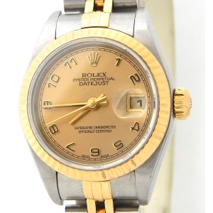 Ladies Rolex Two-Tone 18K/SS Datejust Gold Arabic Dial 