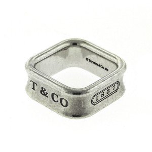 Tiffany & Co. Sterling Silver 1837 Square Ring