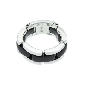 Chanel Ultra 18K White Gold and Black Ceramic Ring 