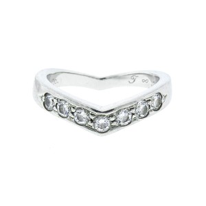 Tiffany & Co. Platinum and Diamond Wave Band Ring