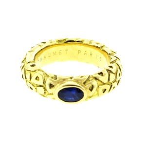 Chaumet 18K Yellow Gold and Sapphire Ring
