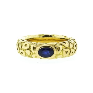 Chaumet 18K Yellow Gold and Sapphire Ring