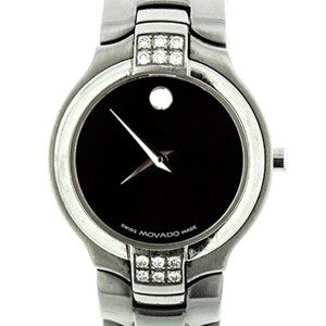 Movado Museum Ladies Model 84 G4 1852 Stainless Steel Watch With Diamonds