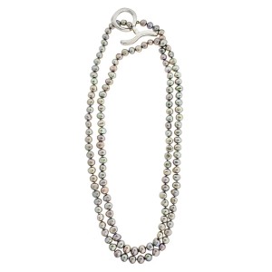 Baroque Grey Pearl Strand Necklace