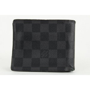 Louis Vuitton Black Damier Graphite Multiple Slender Marco Florin Wallet 10lvs1224