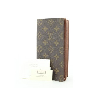 Louis Vuitton Monogram Long Card Holder Bifold Wallet 316lvs517