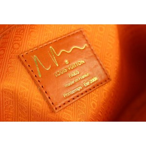Louis Vuitton Richard Prince Red Jaune Denim Monogram Pulp Weekender PM Bag 571lv614