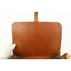 Louis Vuitton Monogram Cartouchiere GM Crossbody Flap Bag 910lv93