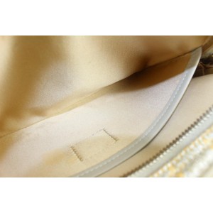 Louis Vuitton Silver Monogram Shine Mckenna Chain Pochette Accessoires Bag 927lv34