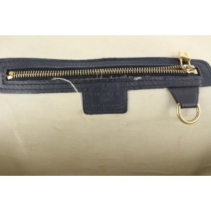 Louis Vuitton Navy Blue Monogram Mini Lin Alma Haut Bag Tall Vertical 555lvs611