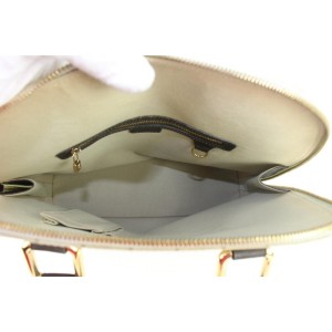 Louis Vuitton Olive Khaki Monogram Mini Lin Alma Haute Bag Tall 906lvs413