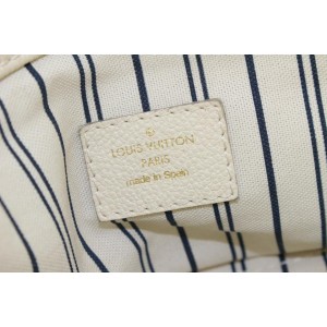 Louis Vuitton Ivory Neige Monogram Empreinte Leather Artsy MM Hobo Bag 655lvs617