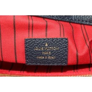 Louis Vuitton Navy Blue Marine x Red Leather Monogram Empreinte Artsy MM Hobo 97lv3