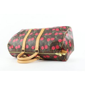 Louis Vuitton Murakami Monogram Cerises Cherry Keepall 45 Duffle Bag  387lvs527