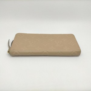 Louis Vuitton Beige Empreinte Monogram Leather Zippy Wallet Clemence 862589