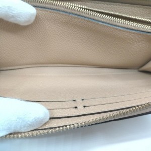 Louis Vuitton Beige Empreinte Monogram Leather Zippy Wallet Clemence 862589