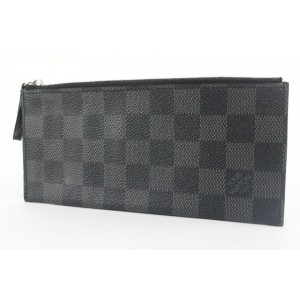Louis Vuitton Black Damier Graphite Zip Pouch 851lvs48