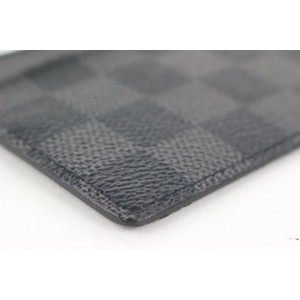 Louis Vuitton Black Damier Graphite Long Card Holder Wallet case 157lvs430