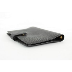 Louis Vuitton Black Epi Leather Noir Small Ring Agenda PM Diary Cover 17LVS1210