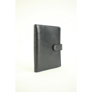 Louis Vuitton Black Epi Leather Small Ring Agenda PM Notebook Cover 86038
