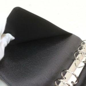 Louis Vuitton Medium Ring Black Epi Agenda MM Diary Cover 872912