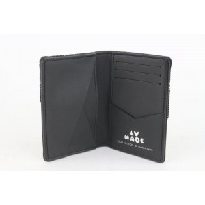 Louis Vuitton Nigo LV Made Black Monogram Denim Pocket Organizer Card Wallet  1118l17