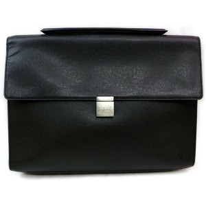 Louis Vuitton Black Taiga Porte Angara Document Attache Briefcase 871866