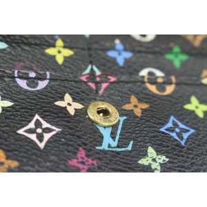 Louis Vuitton Black Multicolor Sarah Wallet Long Flap 862614