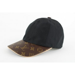 Louis Vuitton Rare Size M Cap Ou Pas Cap Black Monogram Baseball Cap Hat 2LVS129