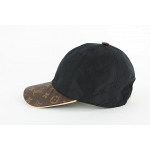 Louis Vuitton Rare Size M Cap Ou Pas Cap Black Monogram Baseball Cap Hat 2LVS129