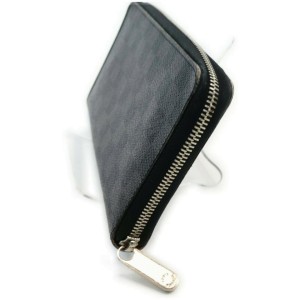 Louis Vuitton Damier Graphite Zippy Organizer Large Zip Around Wallet Clutch 861565