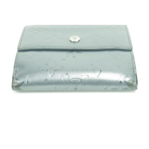 Louis Vuitton Elise Compact Wallet Monogram Mat Vernis Slate Blue 1LK0110