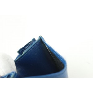 Louis Vuitton Blue Epi Leather Coin Pouch Change Purse Wallet 505lvs68