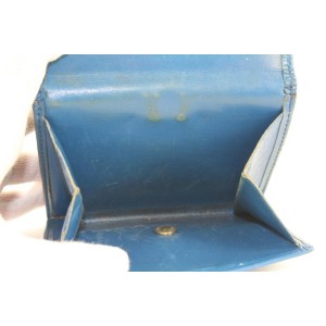 Louis Vuitton Blue Epi Leather Elise Snap Wallet 163lvs25