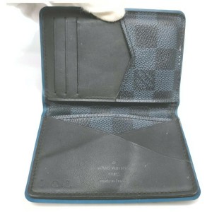 Louis Vuitton Ultra Rare Blue Damier Cobalt Organizer De Poche Card Case 862375