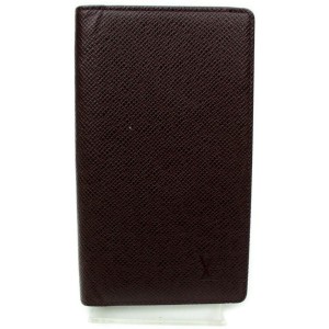 Louis Vuitton Brazza Long Bifold Flap Wallet Bordeaux Taiga Leather 872728