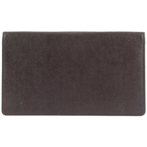 Louis Vuitton Bordeaux Taiga Leather Long Bifold Flap Wallet 139lvs429