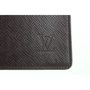 Louis Vuitton Bordeaux Taiga Leather Long Bifold Flap Wallet 139lvs429