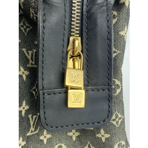 Louis Vuitton Charcoal Black Monogram Mini Lin Josephine PM Speedy Boston Bag 861940