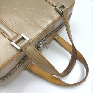 Louis Vuitton Matte Gold Monogram Vernis Mat Shelton Boston Bag 861529