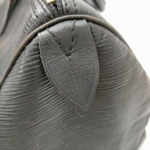 Louis Vuitton Black Epi Leather Noir Speedy 30 Boston Bag 863146