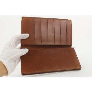 Louis Vuitton Vintage Metal Accent Bifold Flap Wallet 14lvs18