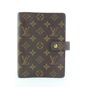 Louis Vuitton Monogram Medium Ring Agenda MM Diary Cover Notebook 609lvs316