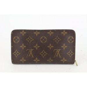 Louis Vuitton Monogram Long Zippy Wallet Zip Around Continental 916lv85