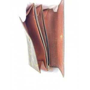 Louis Vuitton Vintage Monogram Pointed Flap Wallet Porte Tresor Sarah 9LVL1127