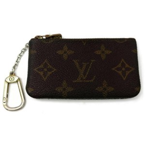 Louis Vuitton Monogram Key Pouch Keychain Pochette Cles 861196