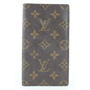 Louis Vuitton Monogram Checkbook Bifold Wallet 904lvs413