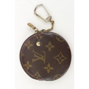 Louis Vuitton Monogram Cherries Round Coin Pouch Change Keychain Purse 293lvs513