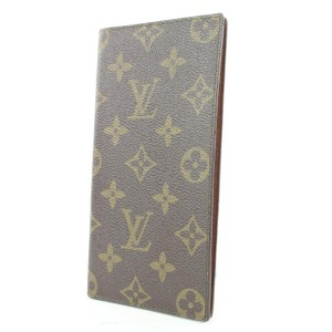 Louis Vuitton Monogram Long Checkbook Bifold Wallet 295lvs217